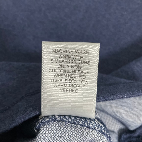 ROWM Shirt Mens Sz‎ M Crew Neck Long Sleeve T-Shirt Blue Gray Raglan Casual - Picture 6 of 10